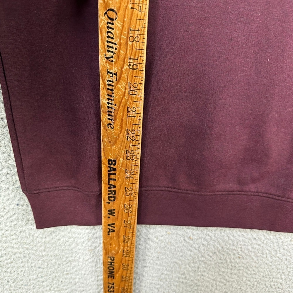 NEW Alfani Men Medium Sweatshirt Pullover Maroon Quarter Zip Stretch Lightweight - Picture 7 of 8